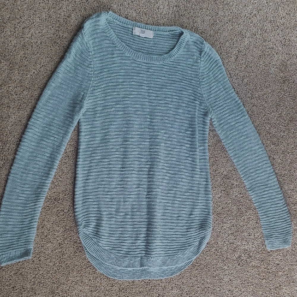 Elegant Teal Crew Neck Sweater